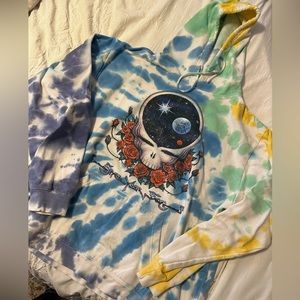 Space your face tie dye hoodie